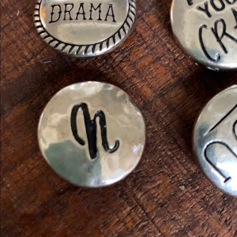 2/$20 Silver Button Pendants - Picture 5 of 7